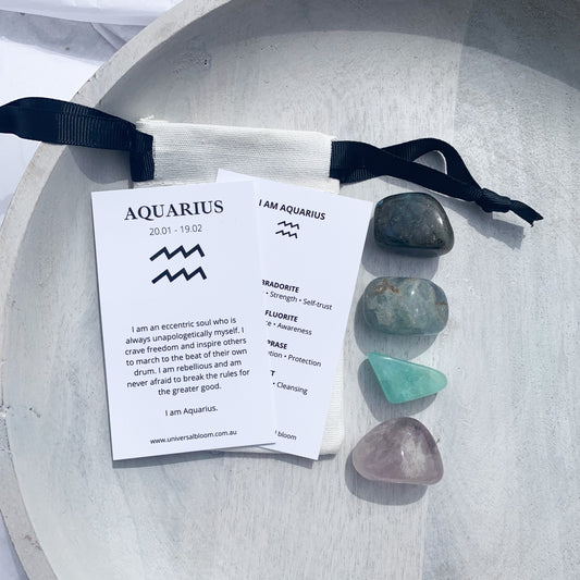 Aquarius ~ Zodiac Crystal Kit